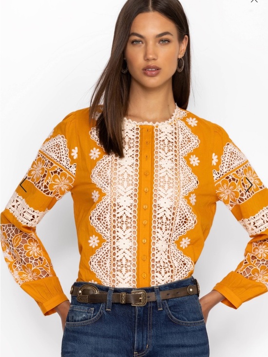 Johnny Was Tops - Johnny Was (Jade)  Ronnie Button Down Blouse